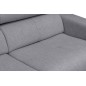 Canapé 3 places convertible en tissu de luxe AVIR, gris foncé