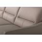 Canapé d'angle convertible en cuir italien luxe 5 places, FARINI, coffre, beige, angle gauche