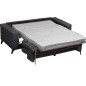 Canapé 3 places convertible en tissu de luxe AVIR, anthracite, Gris anthracite