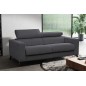 Canapé 3 places convertible en tissu de luxe AVIR, anthracite, Gris anthracite