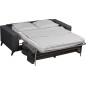 Canapé 3 places convertible en tissu de luxe AVIR, anthracite, Gris anthracite