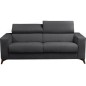 Canapé 3 places convertible en tissu de luxe AVIR, anthracite, Gris anthracite