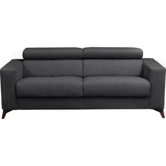 Canapé 3 places convertible en tissu de luxe AVIR, anthracite