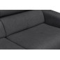 Canapé 3 places convertible en tissu de luxe AVIR, anthracite, Gris anthracite
