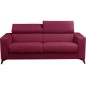 Canapé 3 places convertible en tissu de luxe AVIR, fuschia