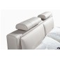 Lit en cuir italien de luxe LIVOURNE 140x190, blanc.