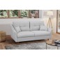 Canapé 3 places convertible en tissu de luxe HANS, gris clair
