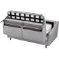 Canapé 3 places convertible en tissu de luxe HANS, gris clair
