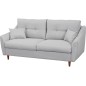 Canapé 3 places convertible en tissu de luxe HANS, gris clair