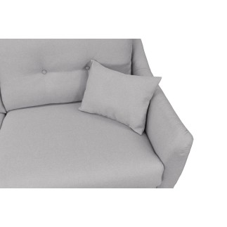 Canapé 3 places convertible en tissu de luxe HANS, gris clair
