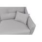 Canapé 3 places convertible en tissu de luxe HANS, gris clair