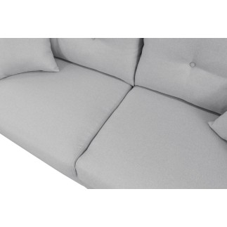 Canapé 3 places convertible en tissu de luxe HANS, gris clair