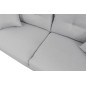 Canapé 3 places convertible en tissu de luxe HANS, gris clair