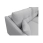 Canapé 3 places convertible en tissu de luxe HANS, gris clair