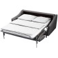 Canapé 3 places convertible en tissu de luxe HANS, gris foncé