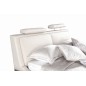 Lit en cuir italien de luxe LIVOURNE 140x190, blanc.