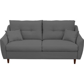 Canapé 3 places convertible en tissu de luxe HANS, gris foncé