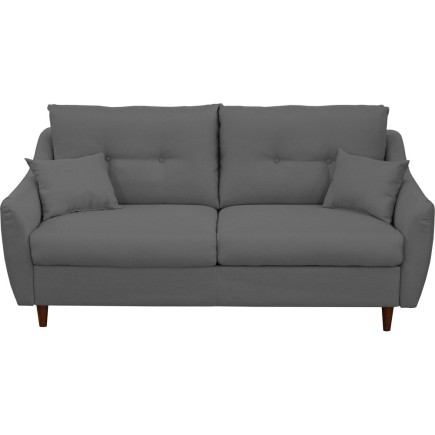 Canapé 3 places convertible en tissu de luxe HANS, gris foncé