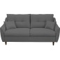 Canapé 3 places convertible en tissu de luxe HANS, gris foncé