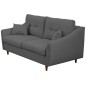 Canapé 3 places convertible en tissu de luxe HANS, gris foncé
