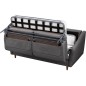 Canapé 3 places convertible en tissu de luxe HANS, gris foncé