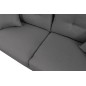 Canapé 3 places convertible en tissu de luxe HANS, gris foncé