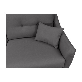 Canapé 3 places convertible en tissu de luxe HANS, gris foncé
