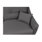 Canapé 3 places convertible en tissu de luxe HANS, gris foncé