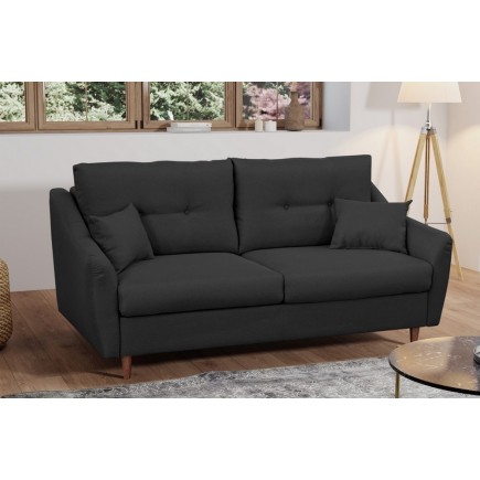 Canapé 3 places convertible en tissu de luxe HANS, gris anthracite