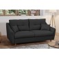 Canapé 3 places convertible en tissu de luxe HANS, gris anthracite