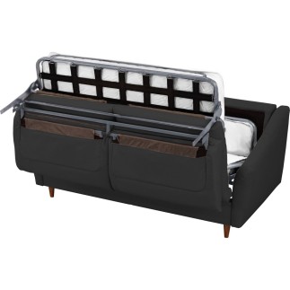 Canapé 3 places convertible en tissu de luxe HANS, gris anthracite