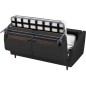 Canapé 3 places convertible en tissu de luxe HANS, gris anthracite