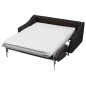 Canapé 3 places convertible en tissu de luxe HANS, gris anthracite