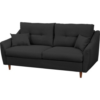 Canapé 3 places convertible en tissu de luxe HANS, gris anthracite