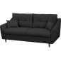 Canapé 3 places convertible en tissu de luxe HANS, gris anthracite