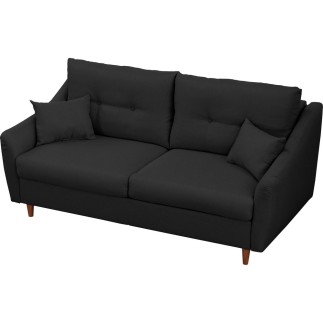 Canapé 3 places convertible en tissu de luxe HANS, gris anthracite