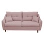 Canapé 3 places convertible en tissu de luxe HANS, rose pale, Rose clair