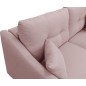 Canapé 3 places convertible en tissu de luxe HANS, rose pale, Rose clair