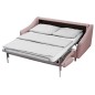 Canapé 3 places convertible en tissu de luxe HANS, rose pale, Rose clair