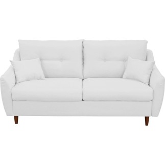 Canapé 3 places convertible en tissu de luxe HANS, blanc