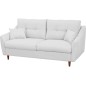 Canapé 3 places convertible en tissu de luxe HANS, blanc
