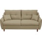 Canapé 3 places convertible en tissu de luxe HANS, beige