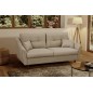 Canapé 3 places convertible en tissu de luxe HANS, beige