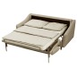 Canapé 3 places convertible en tissu de luxe HANS, beige
