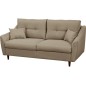 Canapé 3 places convertible en tissu de luxe HANS, beige