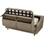 Canapé 3 places convertible en tissu de luxe HANS, beige