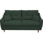 Canapé 3 places convertible en tissu de luxe HANS, vert foncé