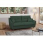 Canapé 3 places convertible en tissu de luxe HANS, vert foncé
