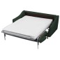 Canapé 3 places convertible en tissu de luxe HANS, vert foncé