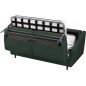 Canapé 3 places convertible en tissu de luxe HANS, vert foncé